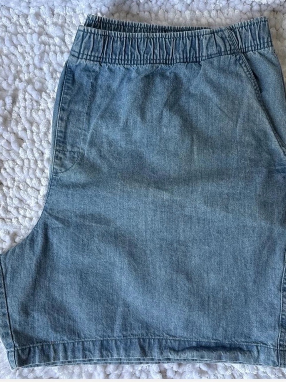 Puritan Light Blue Denim Shorts with Elastic Waist